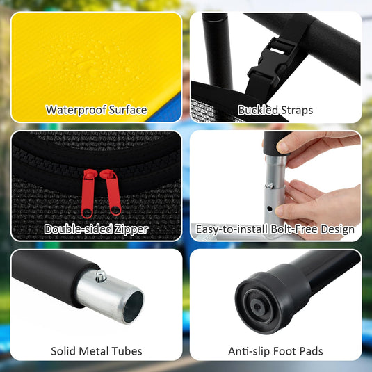 Goplus 48" Recreational Trampoline for Kids with Safety Enclosure Net