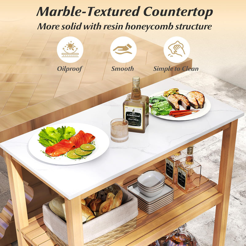 Load image into Gallery viewer, Goplus 32” x 16” x 36” 3-Tier Patio Wooden Sideboard