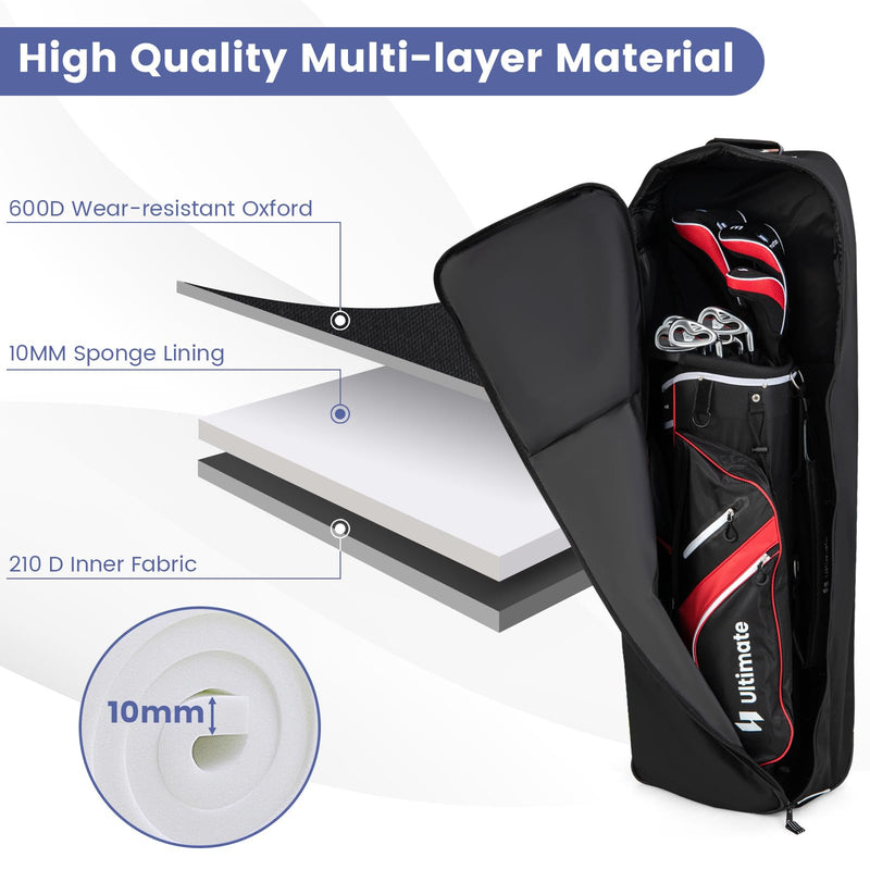 Load image into Gallery viewer, Goplus Golf Travel Bag with Wheels, Portable Golf Club Travel Bag with 3 Pull Handles