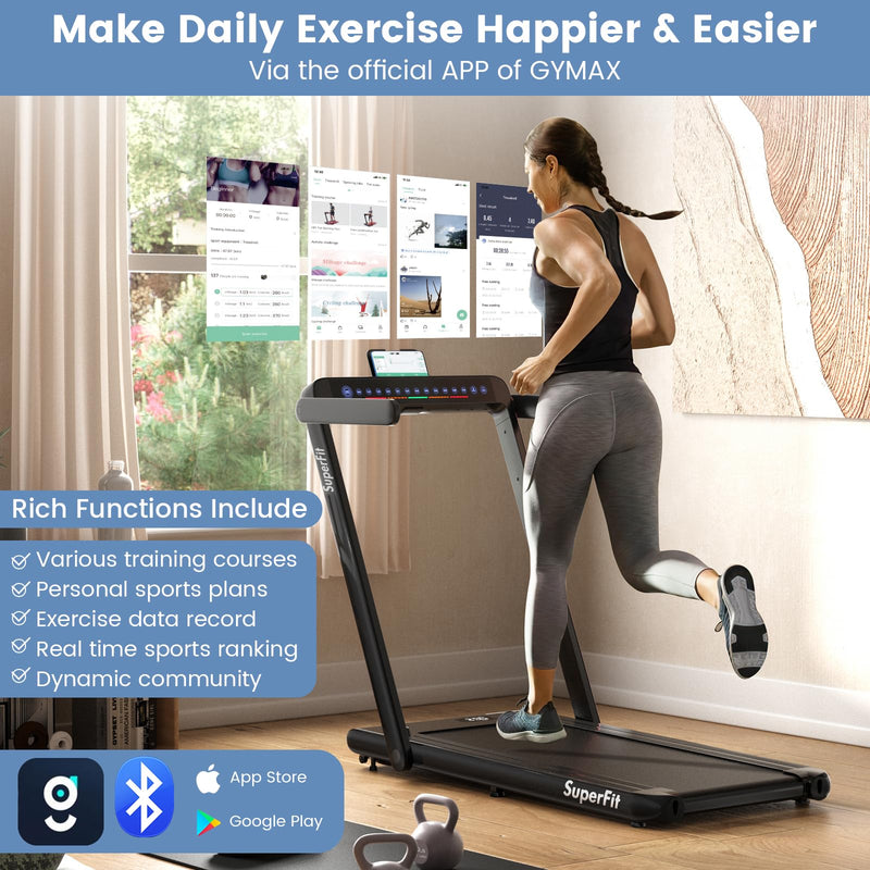 Load image into Gallery viewer, 2.5HP Superfit Folding Treadmill with Touch Panel Control - Goplus