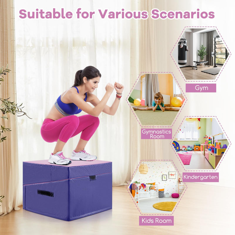 Load image into Gallery viewer, Goplus Gymnastics Mat, Folding Incline Yoga Mat with EPE Foam, Non-slip PVC Leather, Carrying Handle