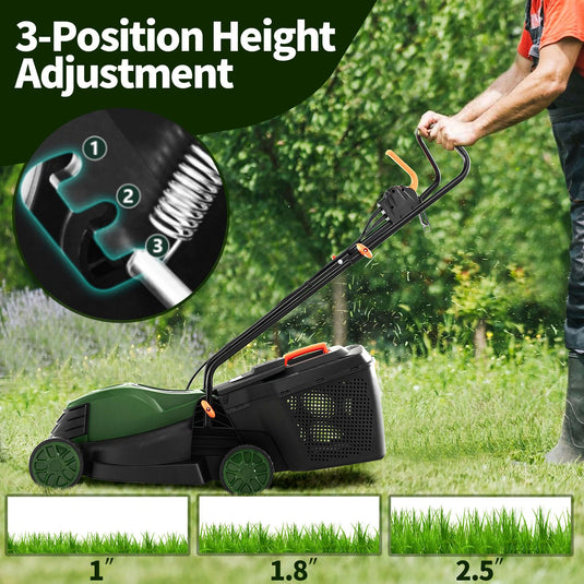 Goplus Electric Lawn Mower, 2-in-1 Versatile Corded Lawn Mower, 10 AMP Motor, 13" Cutting Deck