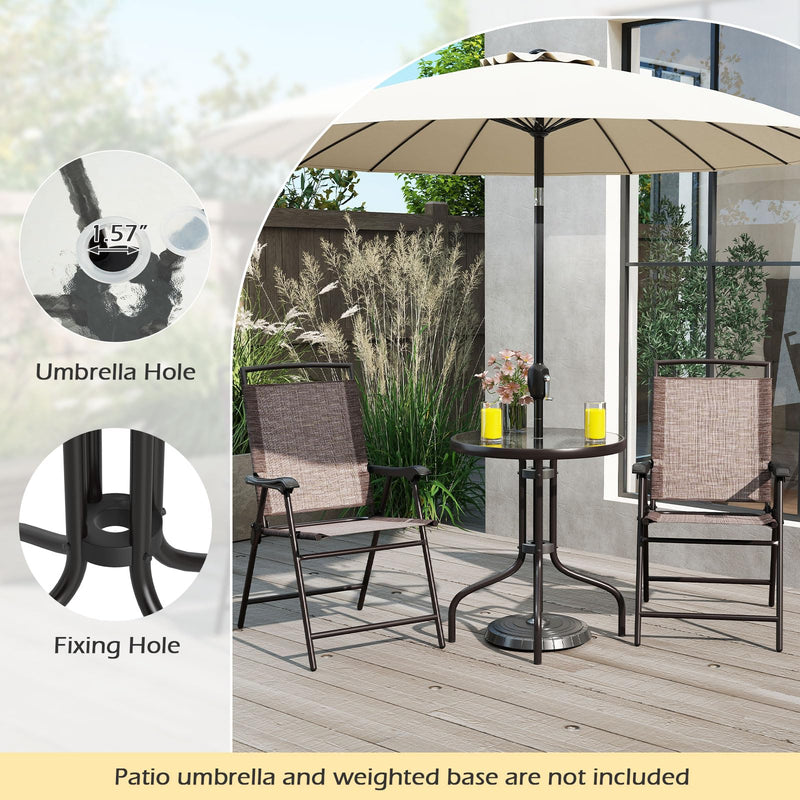 Load image into Gallery viewer, Goplus 3 Pieces Bistro Set with Tempered Glass Table