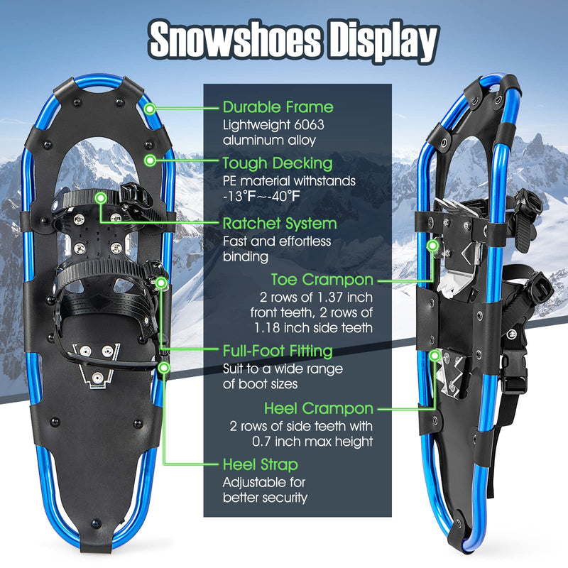 Load image into Gallery viewer, Goplus Snow Shoes for Men Women Youth Kids, Snow Mud Baskets Included, 21/ 25/ 30 Inches