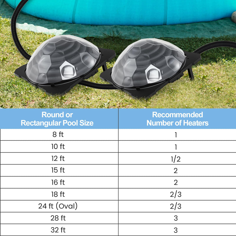 Load image into Gallery viewer, Goplus Solar Pool Heater Above Ground Inground Swimming Pool Dorm Heater with Rotatable Hose Connectors and Foldable Legs