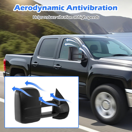 Goplus Heated Tow Mirrors for 2007-2012 Chevy Silverado GMC Sierra 1500/2500/3500 Yukon