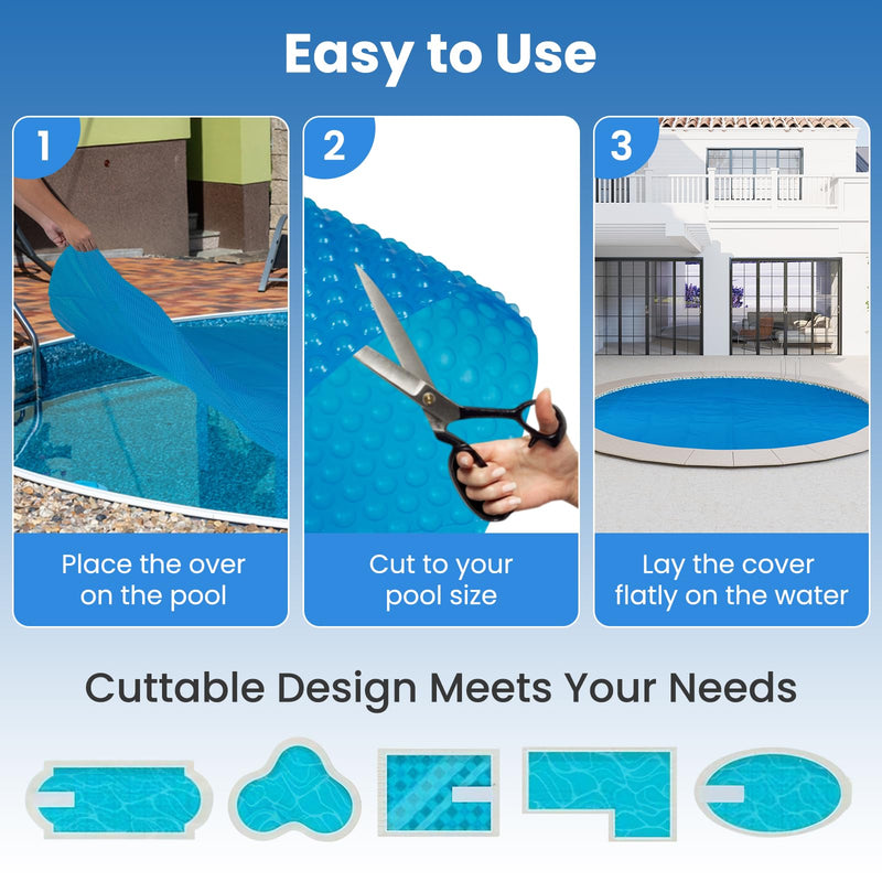 Load image into Gallery viewer, Goplus 8FT / 12FT Round Solar Pool Cover | Heavy-Duty Thermal Insulating Bubble Wrap Cover