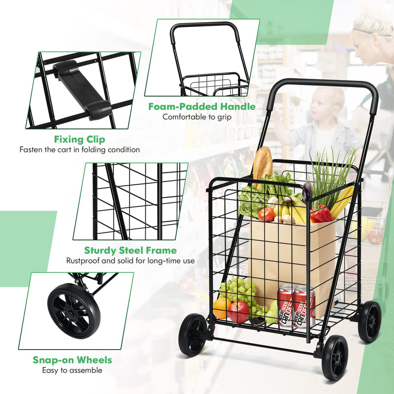 Load image into Gallery viewer, Goplus Shopping Carts for Groceries