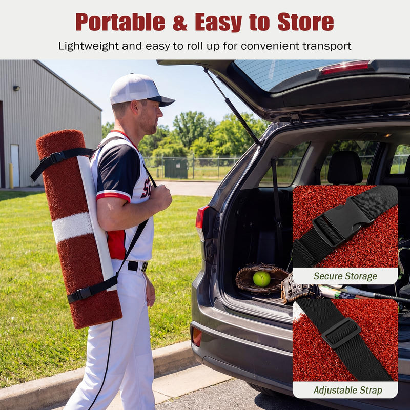 Load image into Gallery viewer, Goplus 10 x 3 FT Softball Pitching Mat for Indoor Outdoor Practice