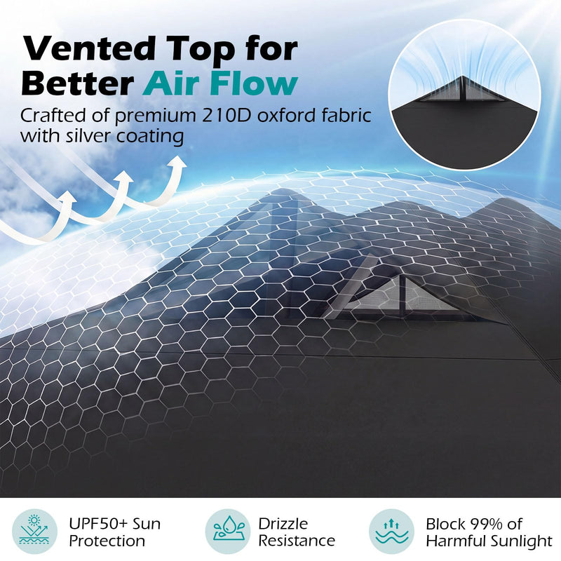 Load image into Gallery viewer, Goplus 10 x 10 FT Pop up Canopy Tent w/ 1 Button Push Sandbags & Roller Bag