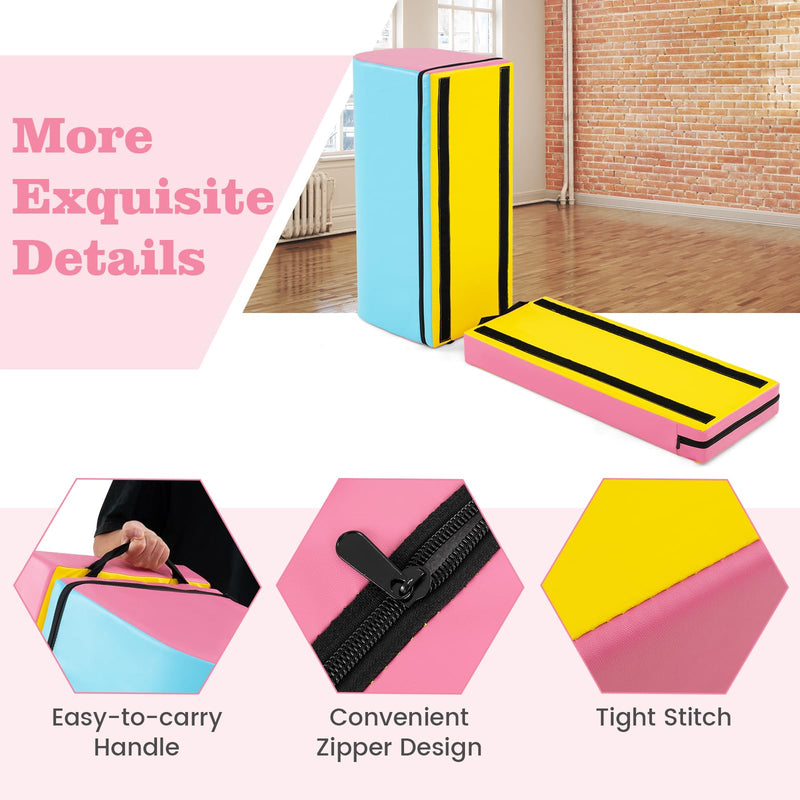 Load image into Gallery viewer, Goplus Mailbox Tumbling Mat, Gymnastics Vaulting Box w/Detachable Mat, Carrying Handle