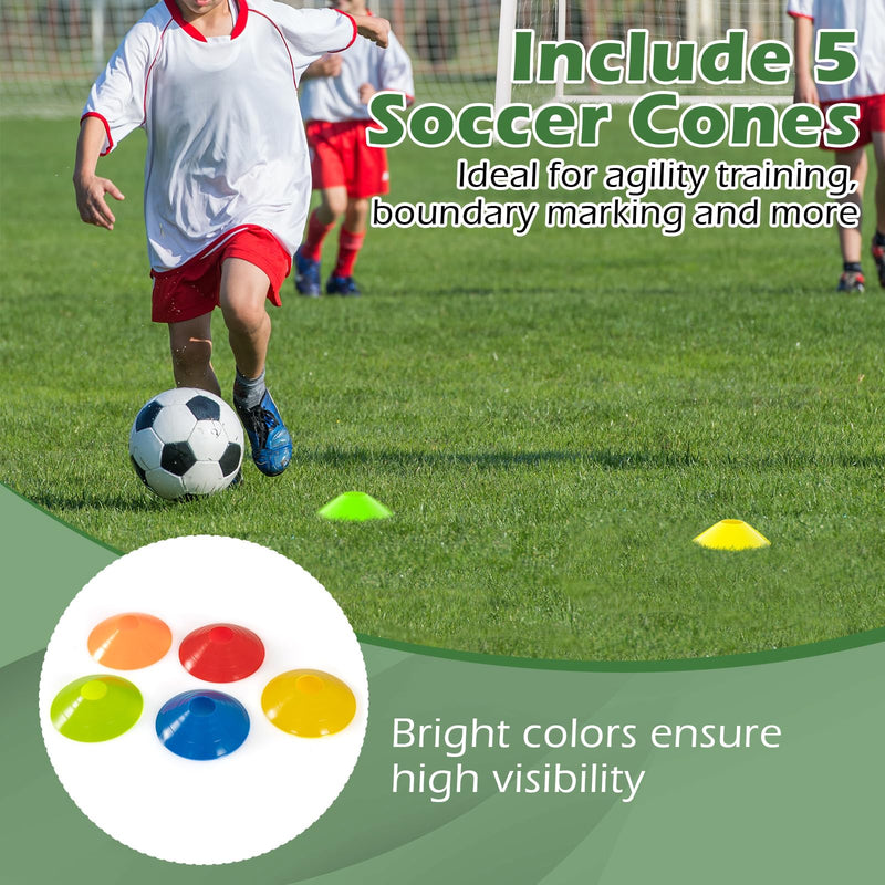 Load image into Gallery viewer, Goplus Soccer Goal, 8'x6' Soccer Net with Strong UPVC Frame, Quick Set-up, High-Strength Netting