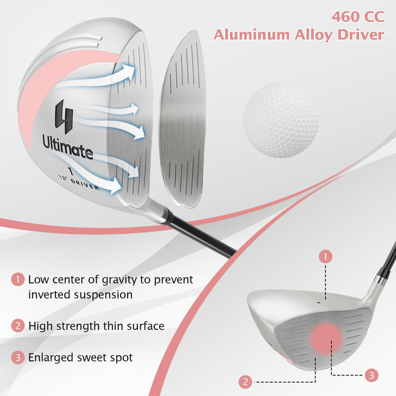 Load image into Gallery viewer, Goplus Complete Golf Club Set for Women, 9 Pieces Golf Clubs, Suitable for Lady Right Handed