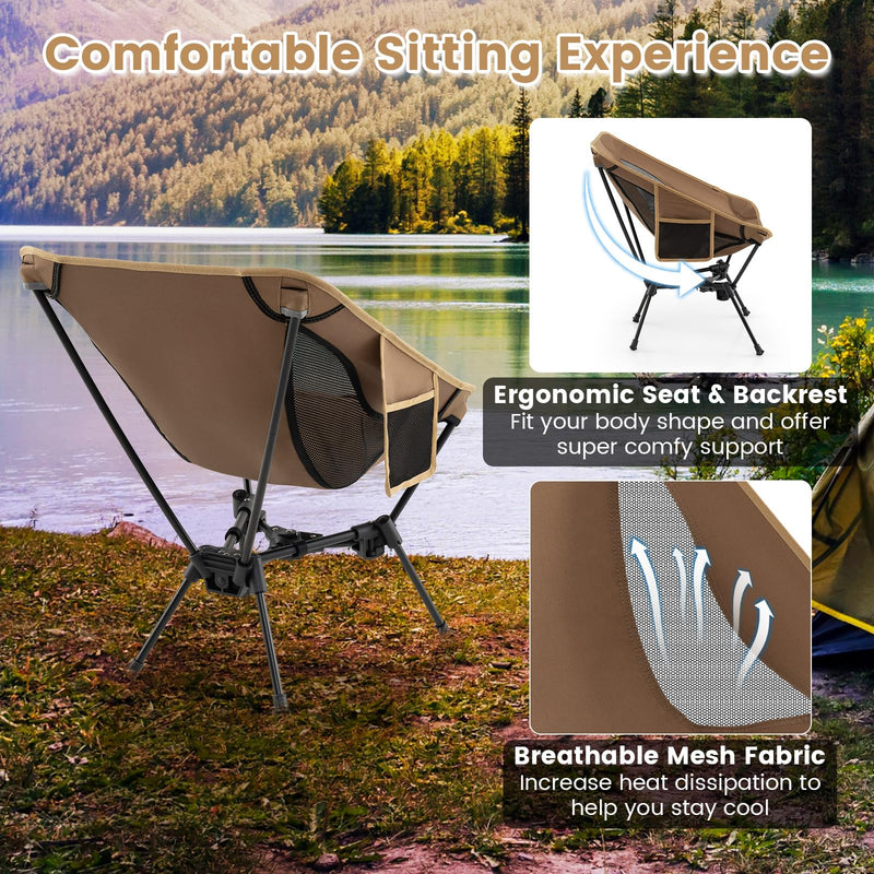 Load image into Gallery viewer, Goplus Ultralight Folding Backpacking Chair for Adults with Aluminum Frame 330 lbs Capacity