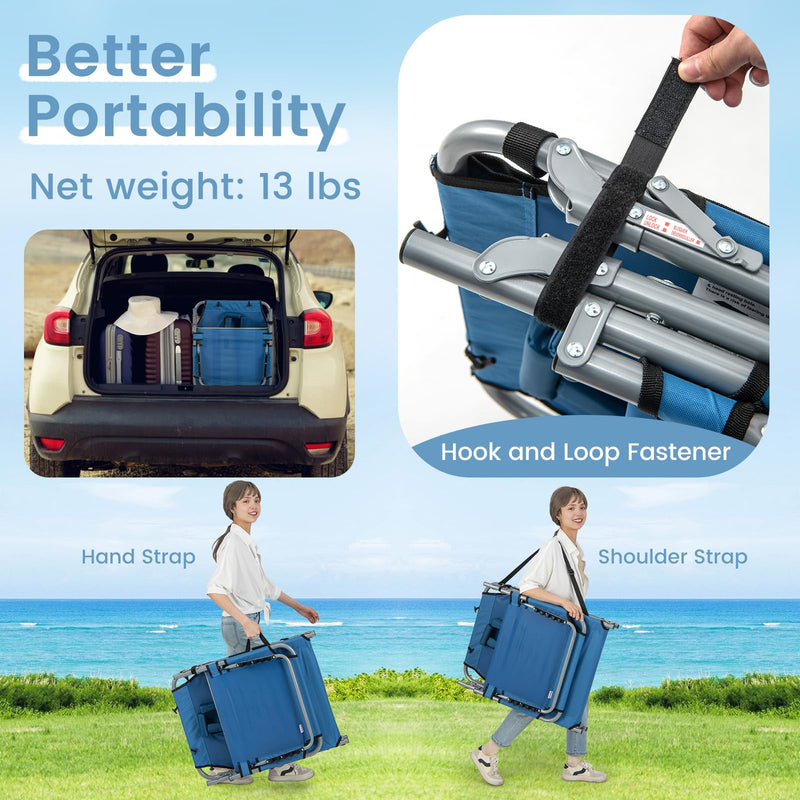 Load image into Gallery viewer, Goplus Lounge Chairs for Outside, 5-Position Tanning Chair w/Face & Arm Hole