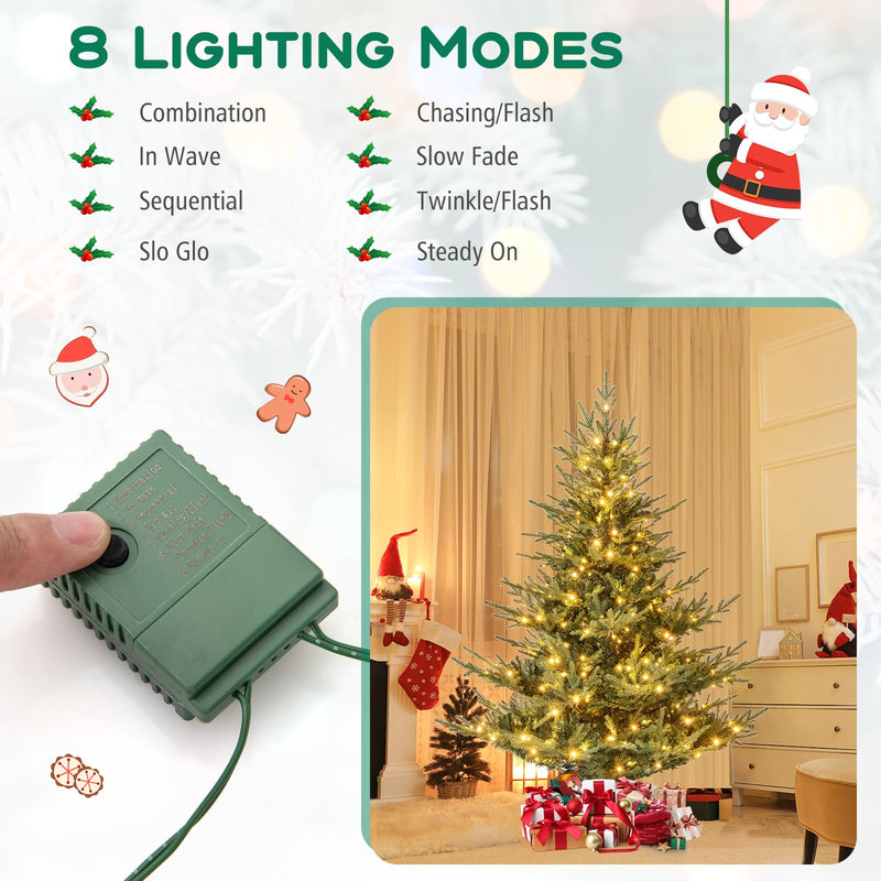 Load image into Gallery viewer, Goplus 6FT / 7FT Pre-Lit Artificial Christmas Tree with PVC & PE Mixed Branch Tips