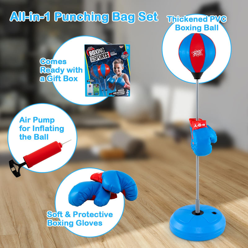 Load image into Gallery viewer, Goplus Punching Bag for Kids Adjustable Boxing Toy Set with Reflex Bag