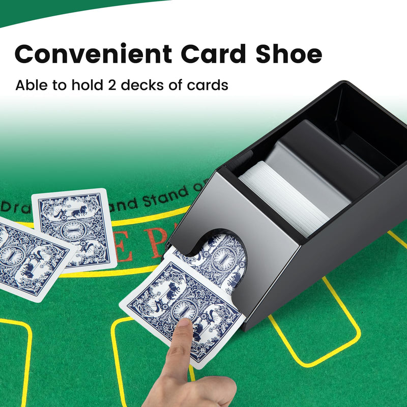 Load image into Gallery viewer, Goplus Poker Chip Set, 300 PCS 14 Gram Clay Poker Chips w/Case, Automatic Card Shuffler