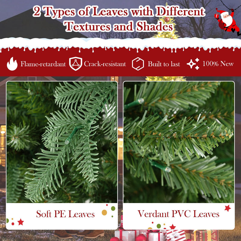 Load image into Gallery viewer, Goplus 12 FT Tall Pre-Lit Hinged Xmas Tree with Quick Power Connector