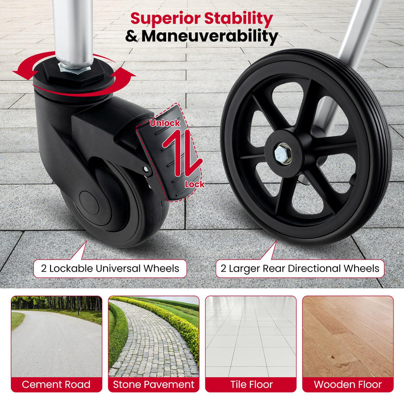 Load image into Gallery viewer, Goplus 4 in 1 Shower Commode Wheelchair, 330lbs Foldable Bedside Commode Chair for Toilet with Arms