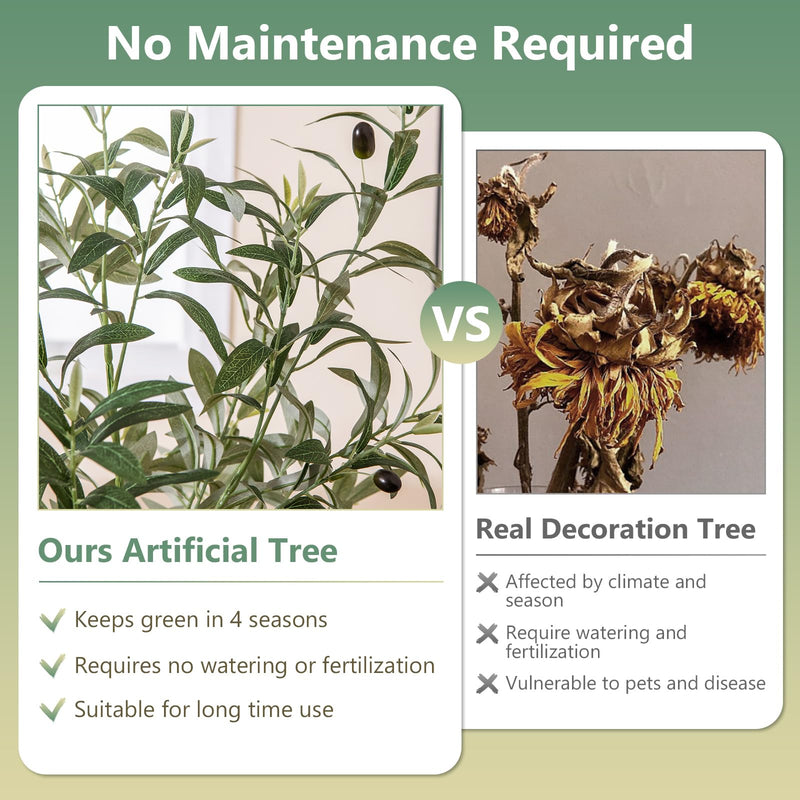 Load image into Gallery viewer, Goplus 4.5ft Artificial Olive Tree, Tall Fake Potted Olive Silk Tree with Realistic Fruits, 2 Pack