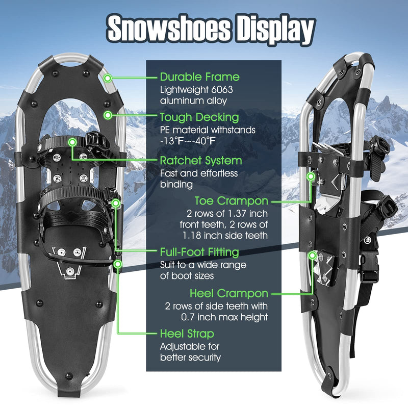 Load image into Gallery viewer, Goplus Snow Shoes for Men Women Youth Kids, Snow Mud Baskets Included, 21/ 25/ 30 Inches