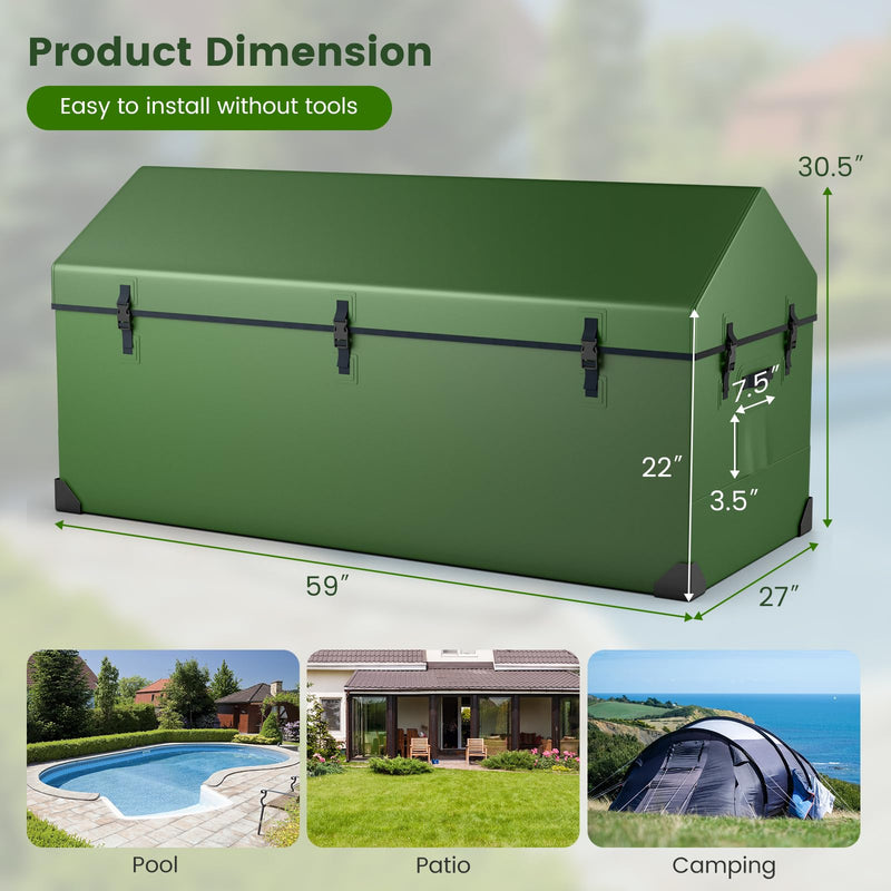 Load image into Gallery viewer, Goplus Outdoor Storage Box, 174 Gallon All Weather Outside Storage Container w/Convenient Handles