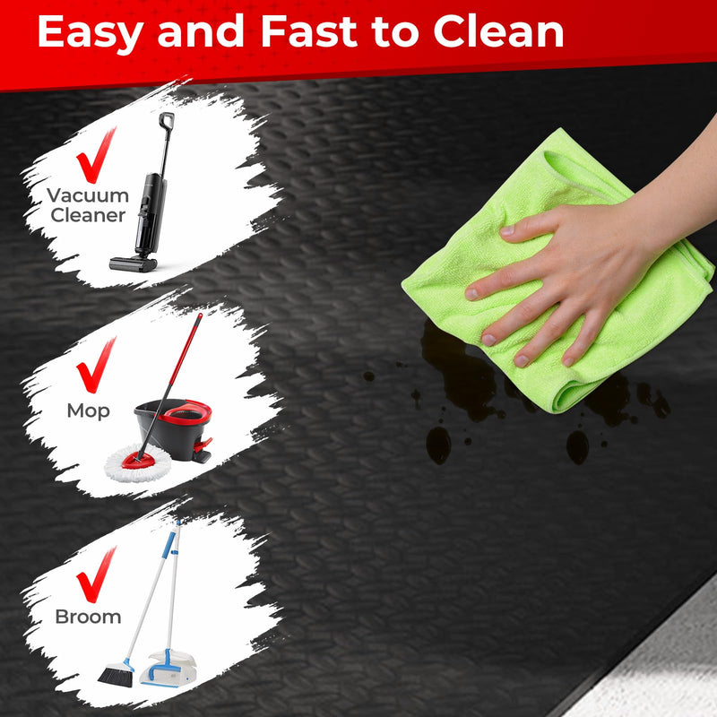 Load image into Gallery viewer, Goplus 4 PCS 7.7 x 3.8 FT Garage Floor Mats with 3D Diamond Textures