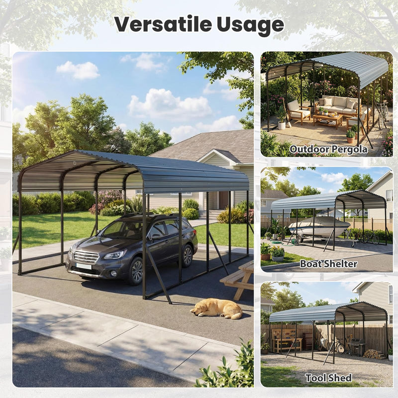 Load image into Gallery viewer, Goplus 12 x 20 FT Heavy-Duty Carport Outdoor Galvanized Steel Garage Car Shelter