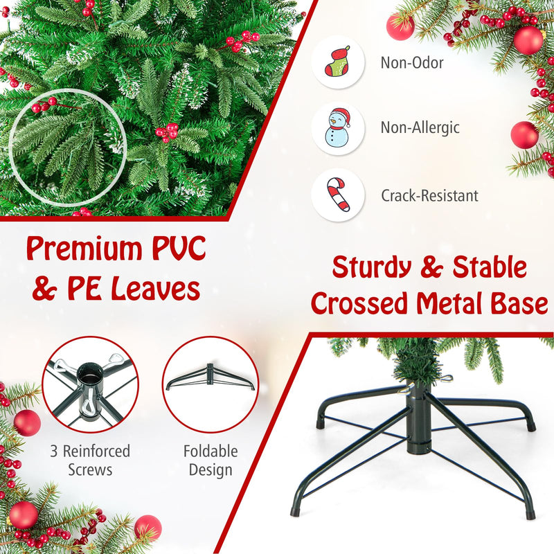 Load image into Gallery viewer, Goplus 6ft Pre-Lit Artificial Christmas Tree for Holiday Party Office Home Decor