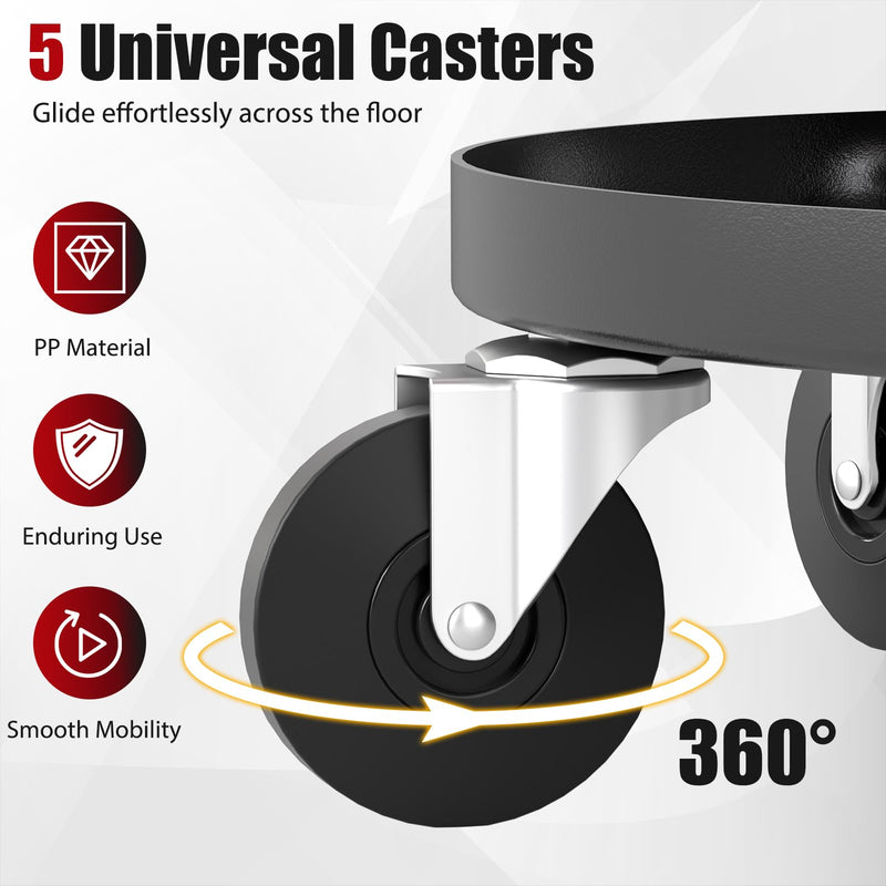 Load image into Gallery viewer, Goplus Swivel Rolling Mechanic Stool w/2-Tie Tool Trays | 360° Garage Shop Chair