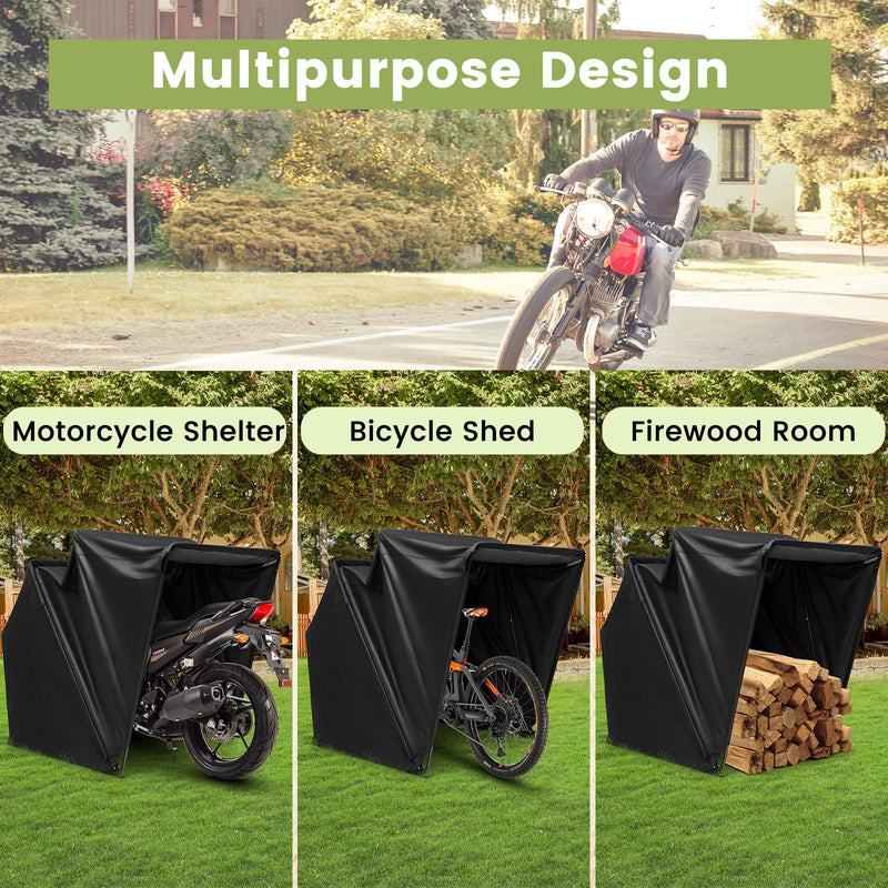 Load image into Gallery viewer, Goplus Motorcycle Shed, Waterproof Motorcycle Garage with 600D Oxford Fabric