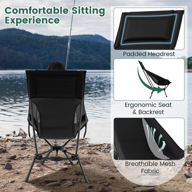 Load image into Gallery viewer, Goplus Portable High Back Camping Chairs for Adults Outside Hiking Beach