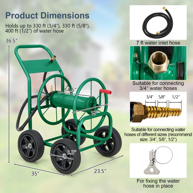 Load image into Gallery viewer, Goplus Garden Hose Reel Cart