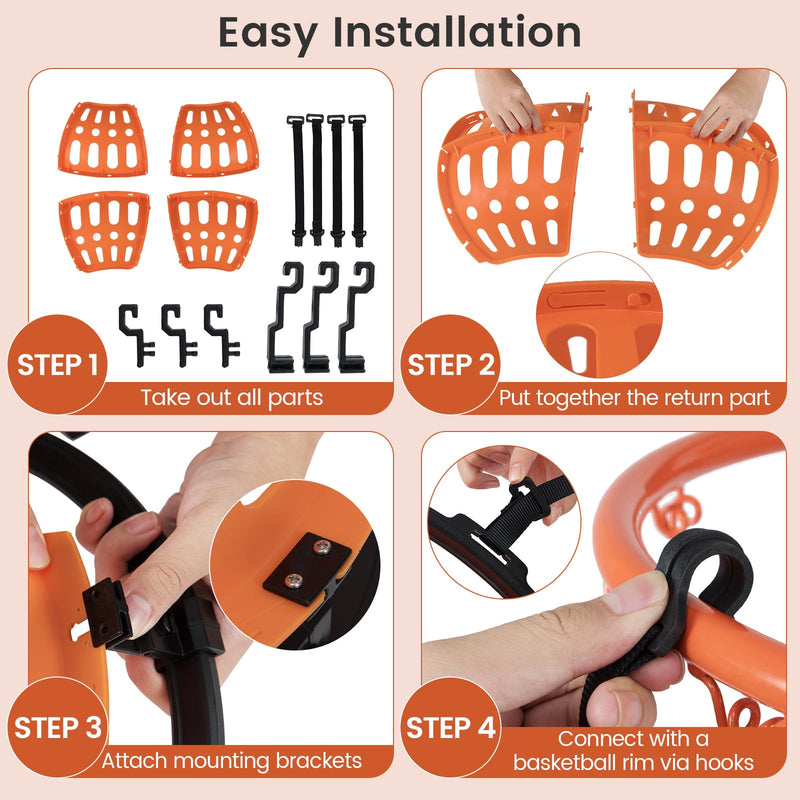 Load image into Gallery viewer, Goplus 360° Rotatable Basketball Return Attachment w/4 Tool-Free Detachable Hooks