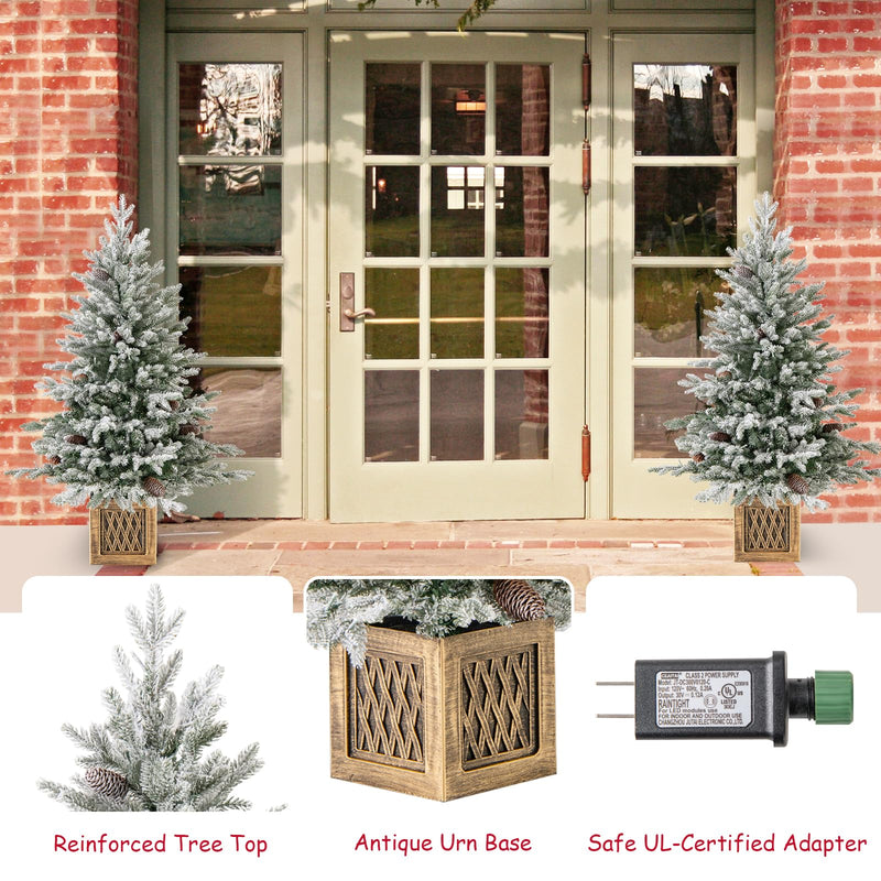 Load image into Gallery viewer, Goplus 4 FT Pre-lit Entrance Christmas Tree with 231 Branch Tips and 100 LED Lights