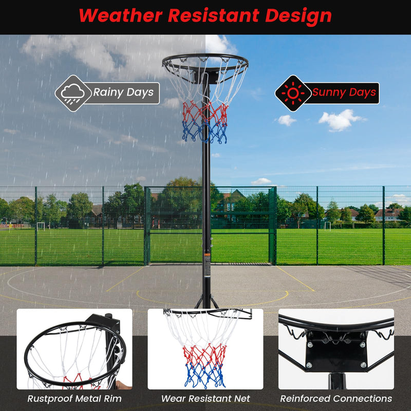 Load image into Gallery viewer, Goplus Portable Basketball Hoop Outdoor, Height Adjustable Basketball Goal System with Fillable Base & 2 Smooth Wheels