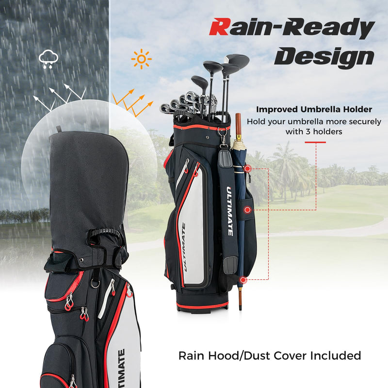 Load image into Gallery viewer, Goplus Golf Cart Bag with 14-Way Dividers, Lightweight Portable Golf Club Bag