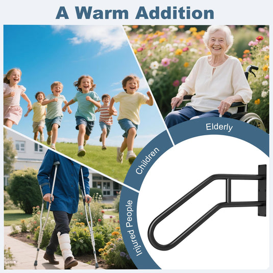 Goplus Non-Slip Wall Mount Stair Hand Railing Grab Bar for Elderly Kids Pregnant Women