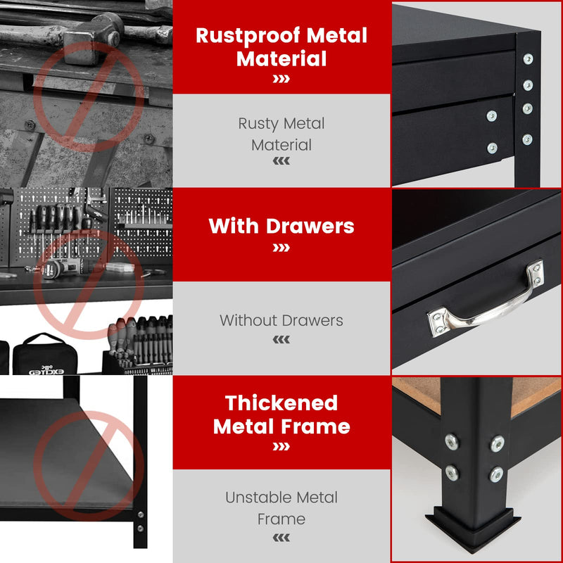 Load image into Gallery viewer, Goplus Work Bench with Pegboard