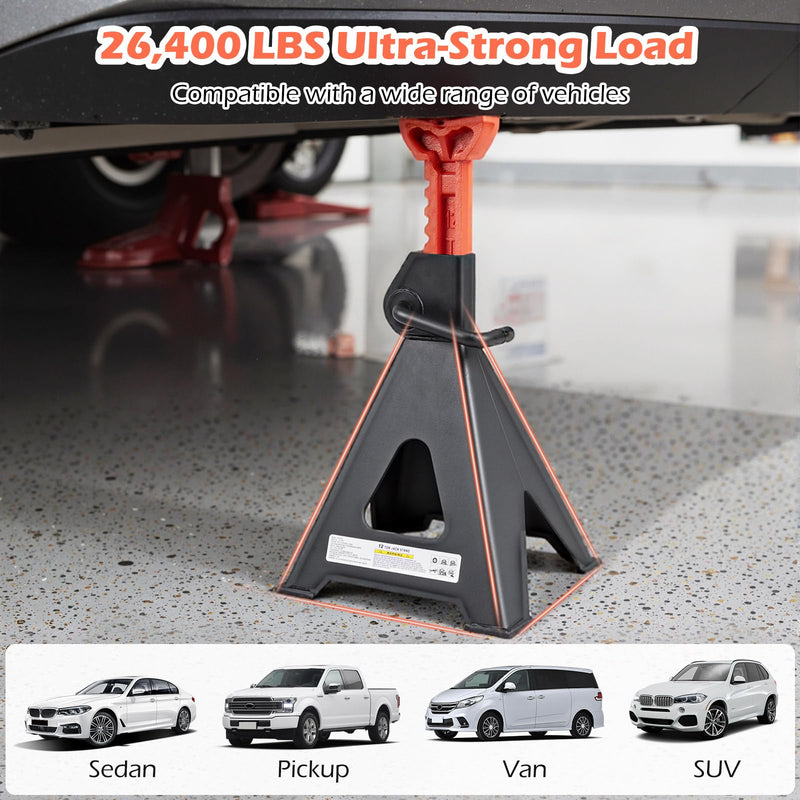 Load image into Gallery viewer, Goplus Jack Stands 12 Ton | 26,400 LBS Jack Stand with 19"-29.5" Adjustable Lifting Height