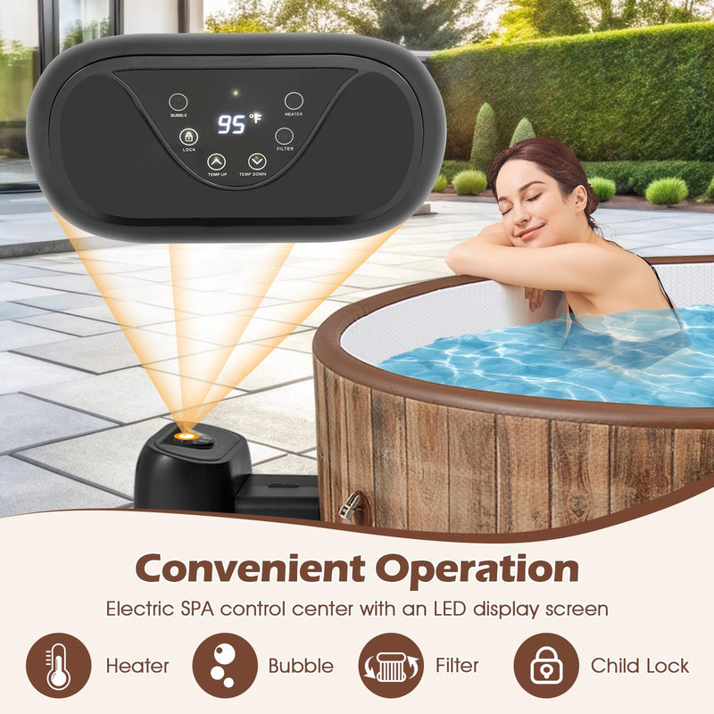 Load image into Gallery viewer, Goplus Inflatable Hot Tub SPA 4-6 Person 72" Round Pool Hottub W/ 120 Air Jets