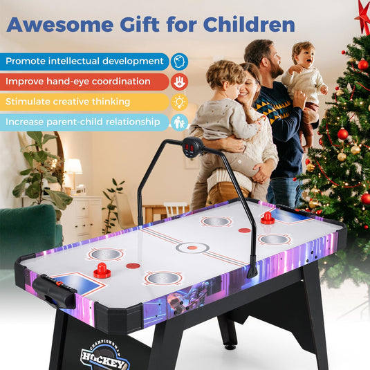 Goplus Air Hockey Arcade Game Table with Digital LED Scoreboard for Home Office