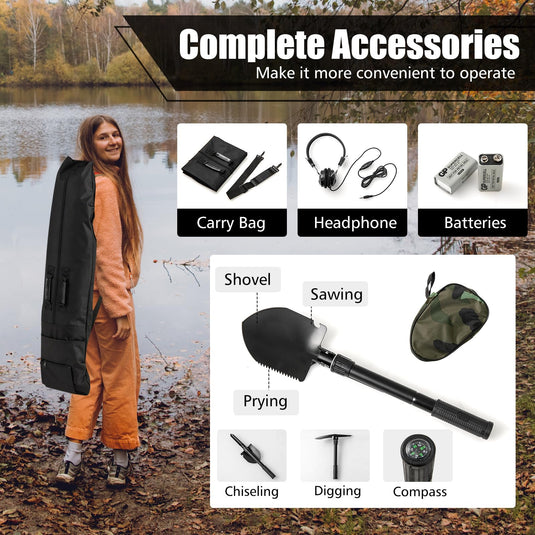 Goplus Professional Higher Accuracy Gold Detector with Backlit LCD Display for Adults