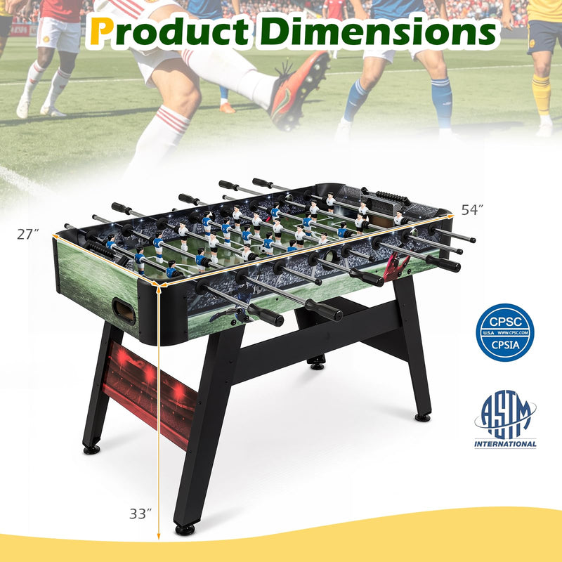 Load image into Gallery viewer, Goplus 54 Inch Full Size Foosball Table with 2 Balls 22 Players and Ergonomic Handles