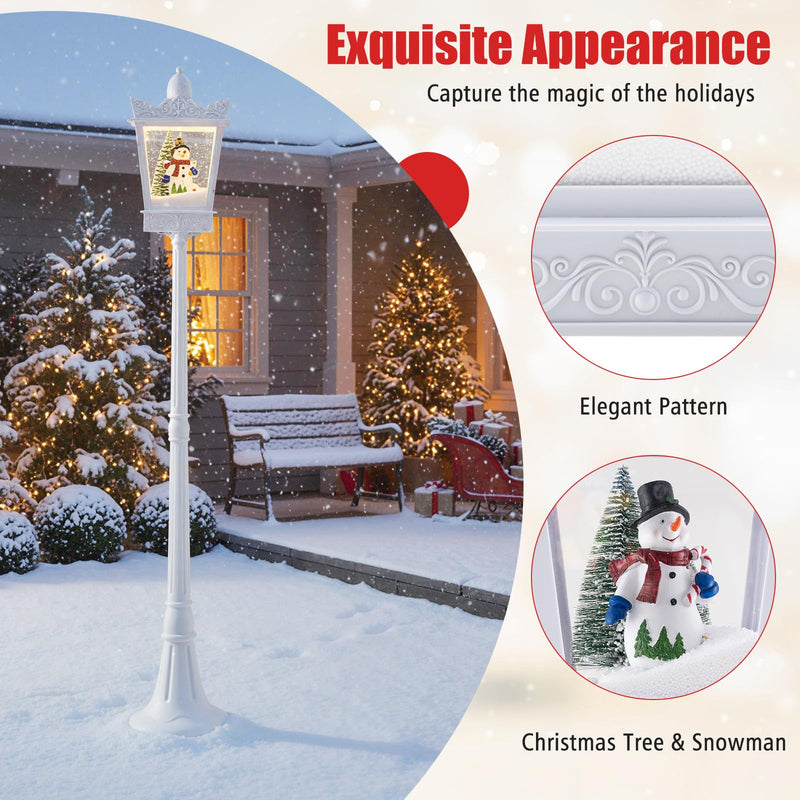 Load image into Gallery viewer, Goplus 8 ft White Musical Christmas Streetlight | Lighted Holiday Decoration for Home Yard Porch