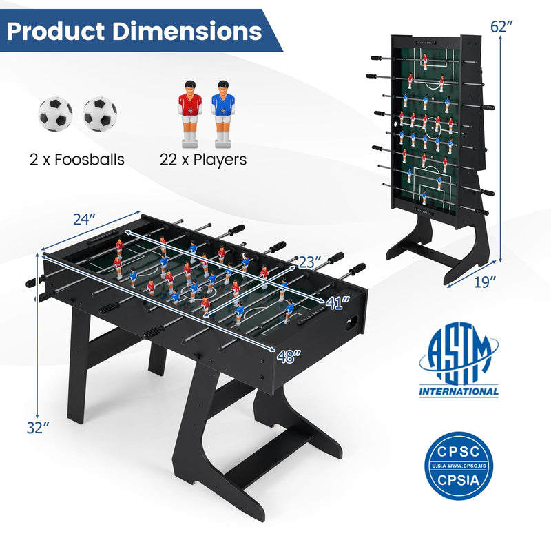 Load image into Gallery viewer, Goplus 48inch Full Competition Size Freestanding Soccer Game Table with 22 Players 2 Balls