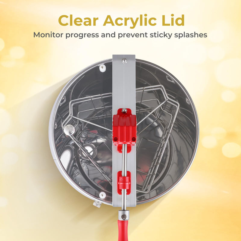 Load image into Gallery viewer, Goplus 3 Frame Honey Extractor with Bottom Gravity Flow Gate & Clear Lid