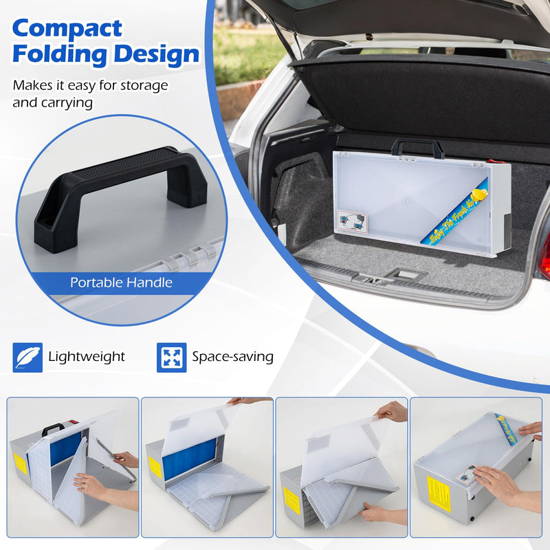 Load image into Gallery viewer, Goplus Portable Airbrush Spray Booth Kit Lighted Painting Station with 3 LED Lights