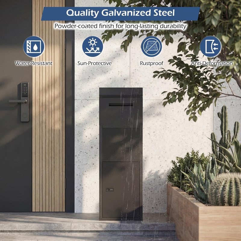 Load image into Gallery viewer, Goplus Galvanized Steel Parcel Drop Boxes with Lock